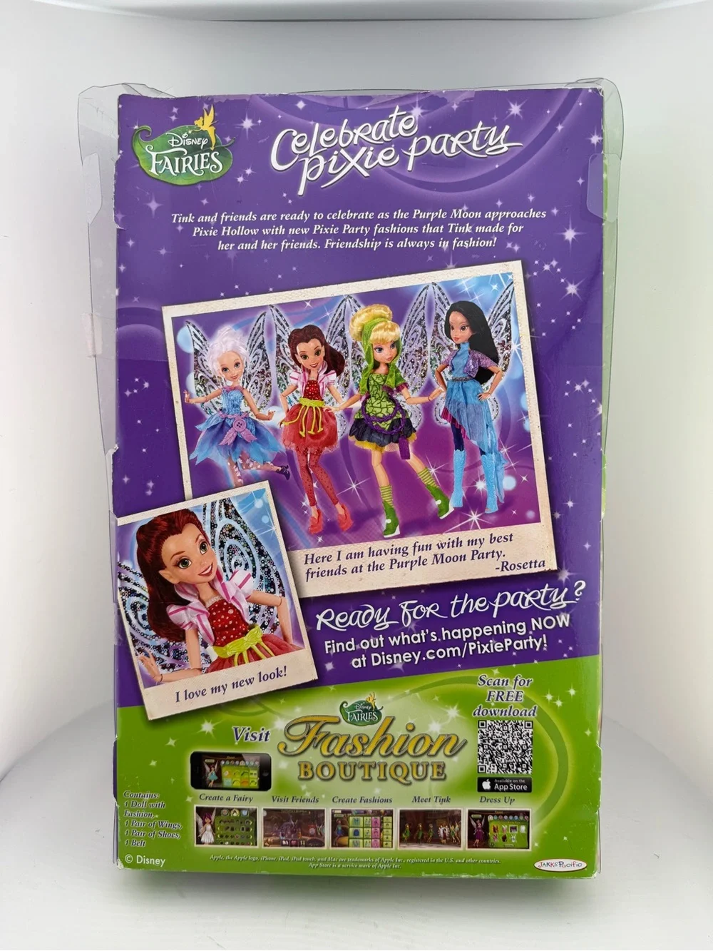 Disney Fairies Rosetta Celebrate Pixie Party Doll Jakks Pacific 2013 NRFB